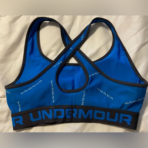 Under Armour Sz Small Padded Printed Compression Active Bra - Picture 3 of 3